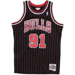 Mitchell & Ness, Herren, Sportshirt, NBA Chicago Bulls Dennis Rodman Trikot Herren (S), Schwarz, S