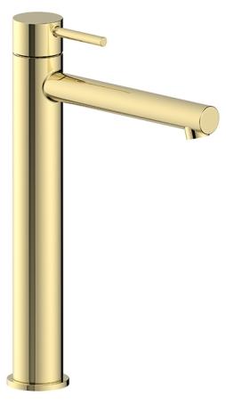 Herzbach SIRO PVD GOLD WT-Einlochbatterie XL-Size Schaft ohne Ablauf Gold