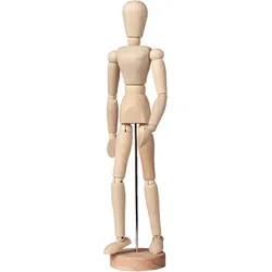 2x I Am Creative, Deko Figuren + Skulpturen, TALENS Gliederpuppe Mann 93400002 30cm, Unlackiertes Holz