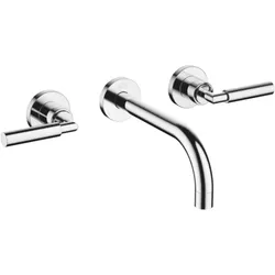 Dornbracht Waschtisch Wand Armatur Tara.3671288200 chrom, Ausladung 190mm, Hebelgriffe, Rosetten