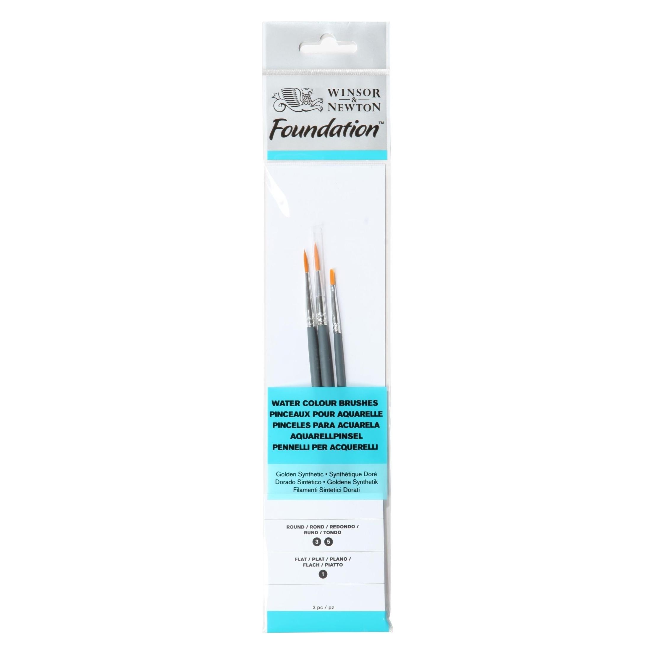 Winsor & Newton Foundation watercolor brush set 3pcs ass. (884955030592)