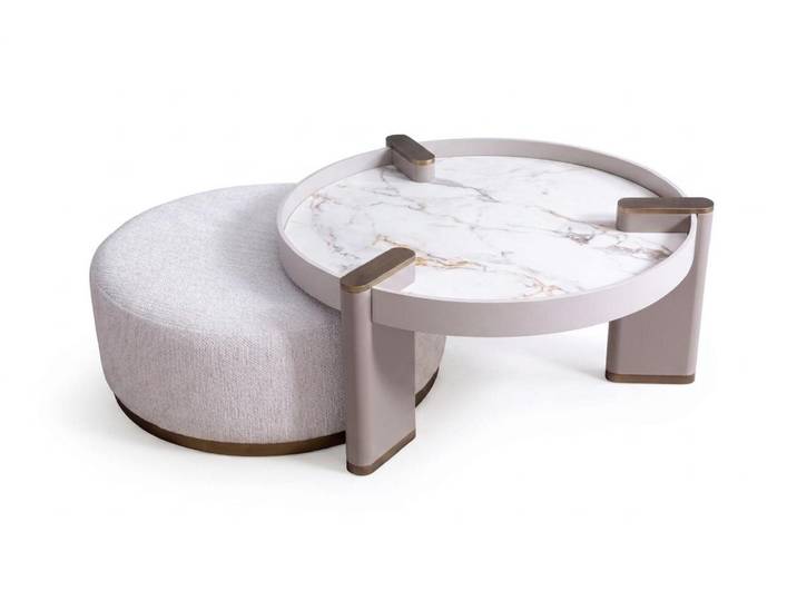 JVmoebel Couchtisch Couchtisch Modern Holz Elegant Rund Wohnlich Zeitlos Design Minimal, Made in Europa