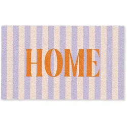 FUSSMATTE Lila – Orange – Streifen – Startseite 150x90 cm