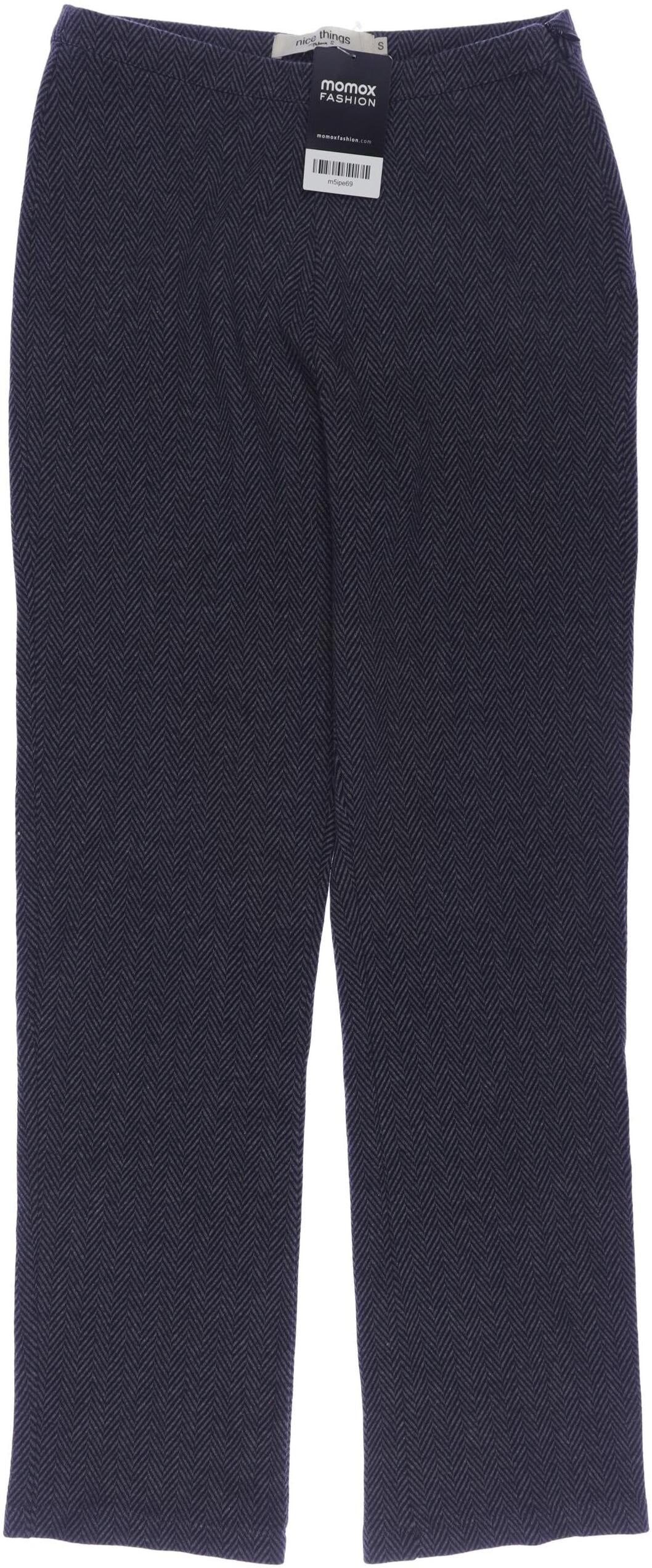nice things Damen Stoffhose, Marineblau, Gr. S, Baumwolle / Elasthan / Synthetik - Second Hand