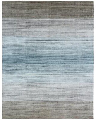 Porch & Den Dekorte Blue and Brown Striated Area Rug
