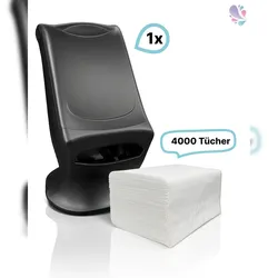 Blanc HYGIENIC Serviettenspender XXL + 4.000 Qualitäts-Servietten weiß