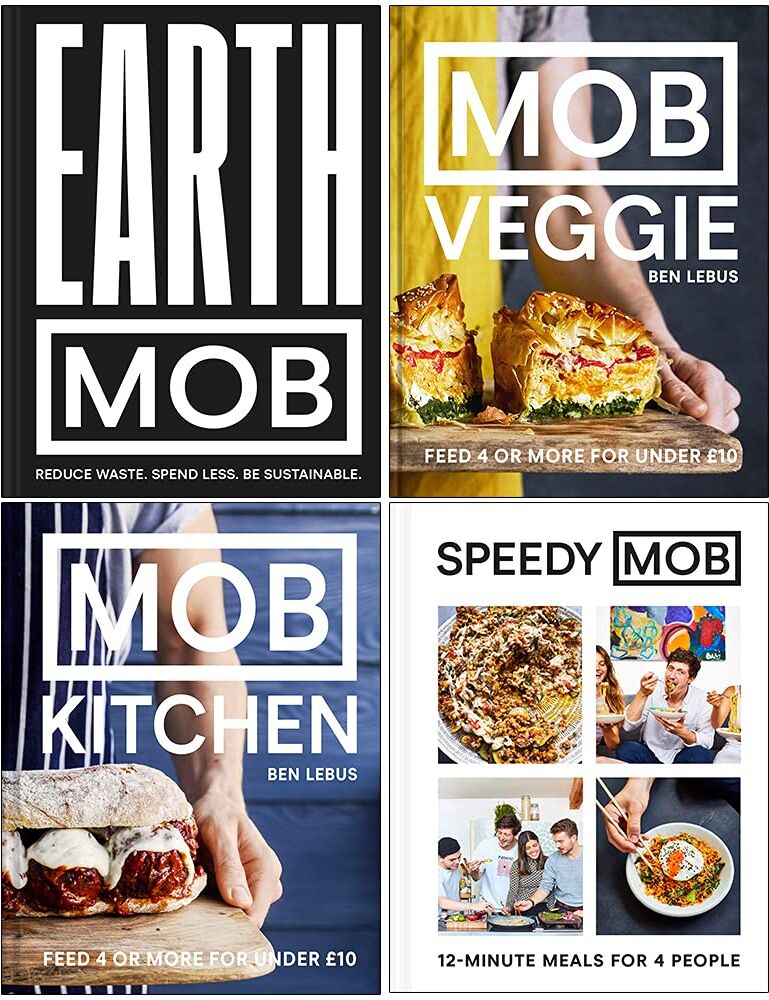 Pavilion MOB Kitchen Series 4 Book Set by Ben Lebus – Mob Kitchen, Earth MOB, Veggie & Speedy Recipes