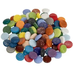 Fantasy Glas-Mosaik, rund, bunt, 12 mm Ø, 200 g