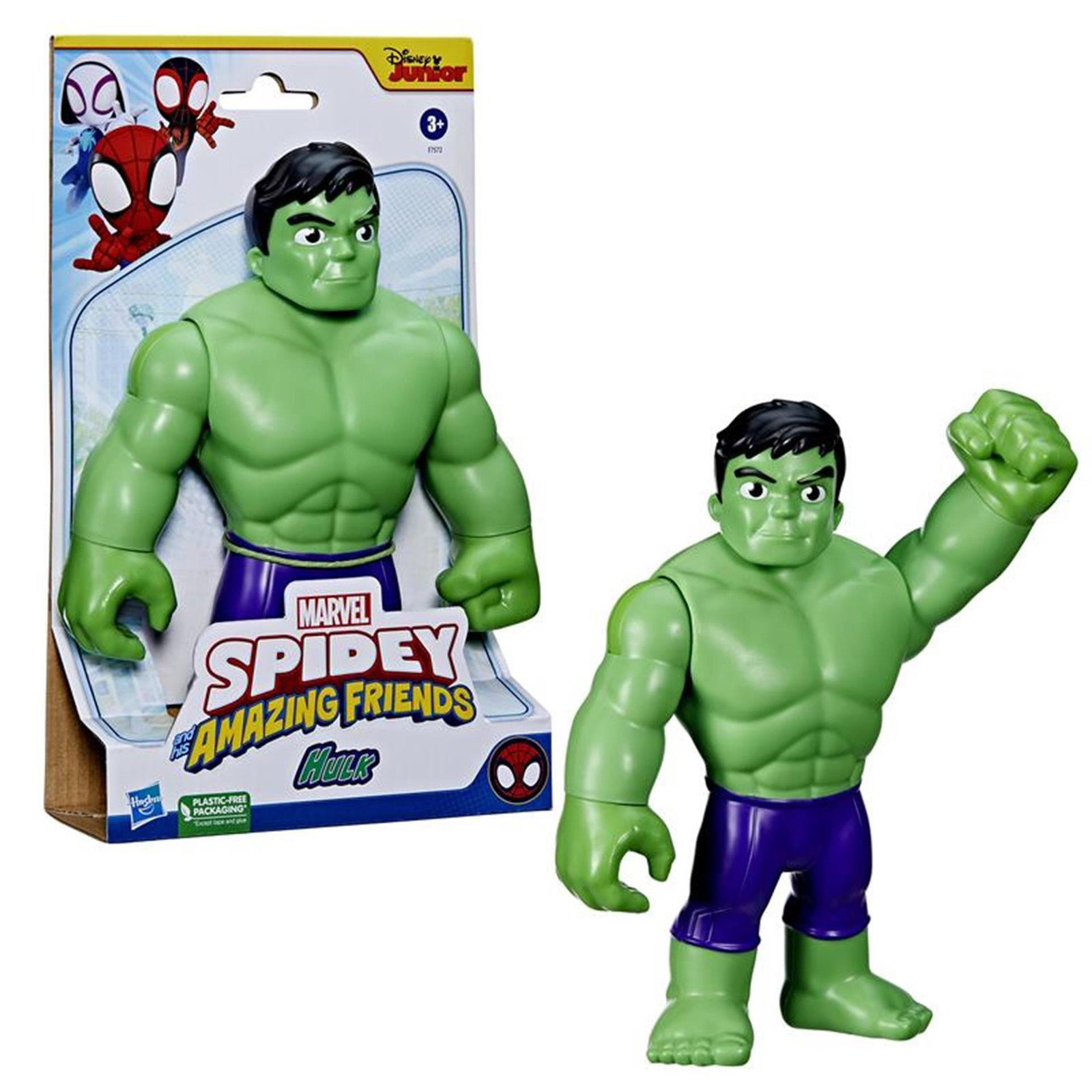 Hasbro Marvel Spidey and His Amazing Friends Giant Hulk Figure, 22.5 cm