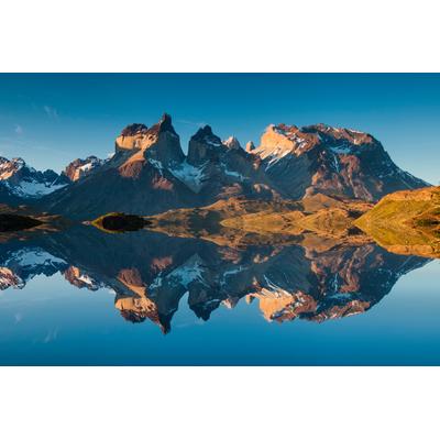 Fototapete PAPERMOON "ALPEN-SEE im GEBIRGE", bunt, B:3m L:2,23m, Vlies, Tapeten