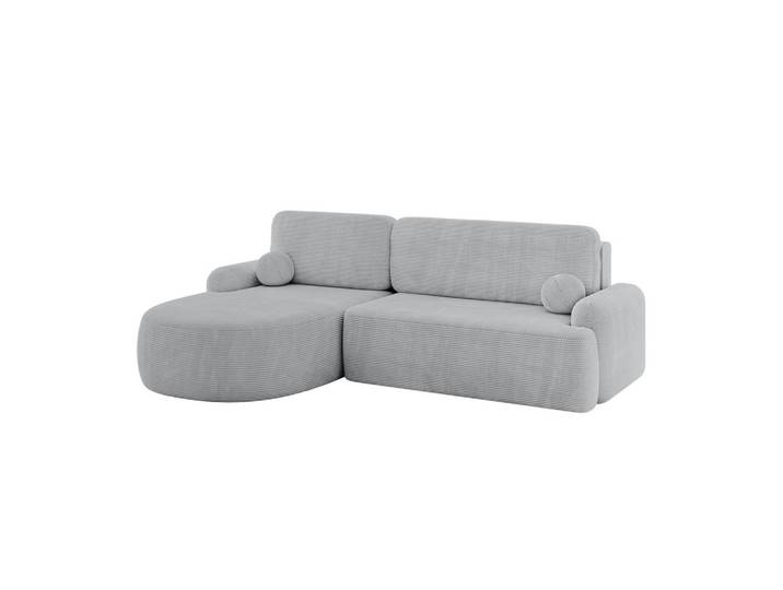 ECKSOFA mit Schlaffunktion und Bettkasten LIRA-L - 264x172x89Grau