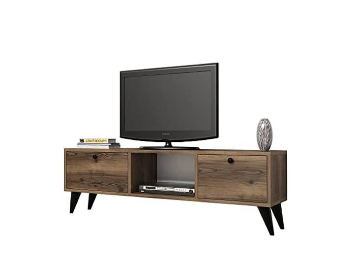 WellHome TV Tisch Niger Nussbaum Schwarz 138x42,6x29,5 cm