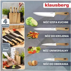 Klausberg Zestaw Noży I Desek Kuchennych W Stojaku Kb-9037, Küchenmesser