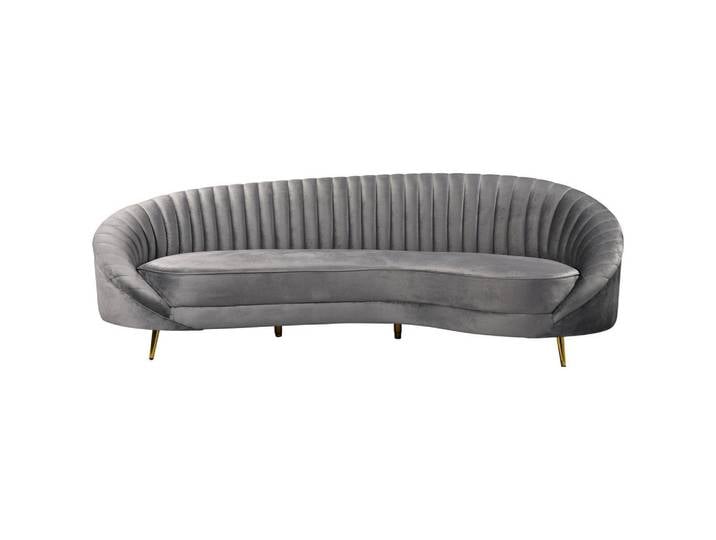 Mid.you 3-Sitzer-Sofa Elara, Grau, Metall, 246x81x111 cm, Wohnzimmer, Sofas & Couches, Sofas, 3-Sitzer Sofas