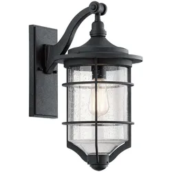 Elstead Lighting, Gartenbeleuchtung, Royal Marine Aussen-Wandleuchte E27 46cm alt Schwarz IP44 (E27, IP44)