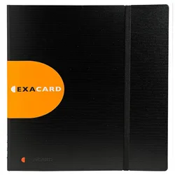 Exacompta 75234E 5x Visitenkartenbuch Exacard mit 20 herausnehmbaren Hüllen für 320 Karten, 20x14,5cm - Exactive - Schwarz
