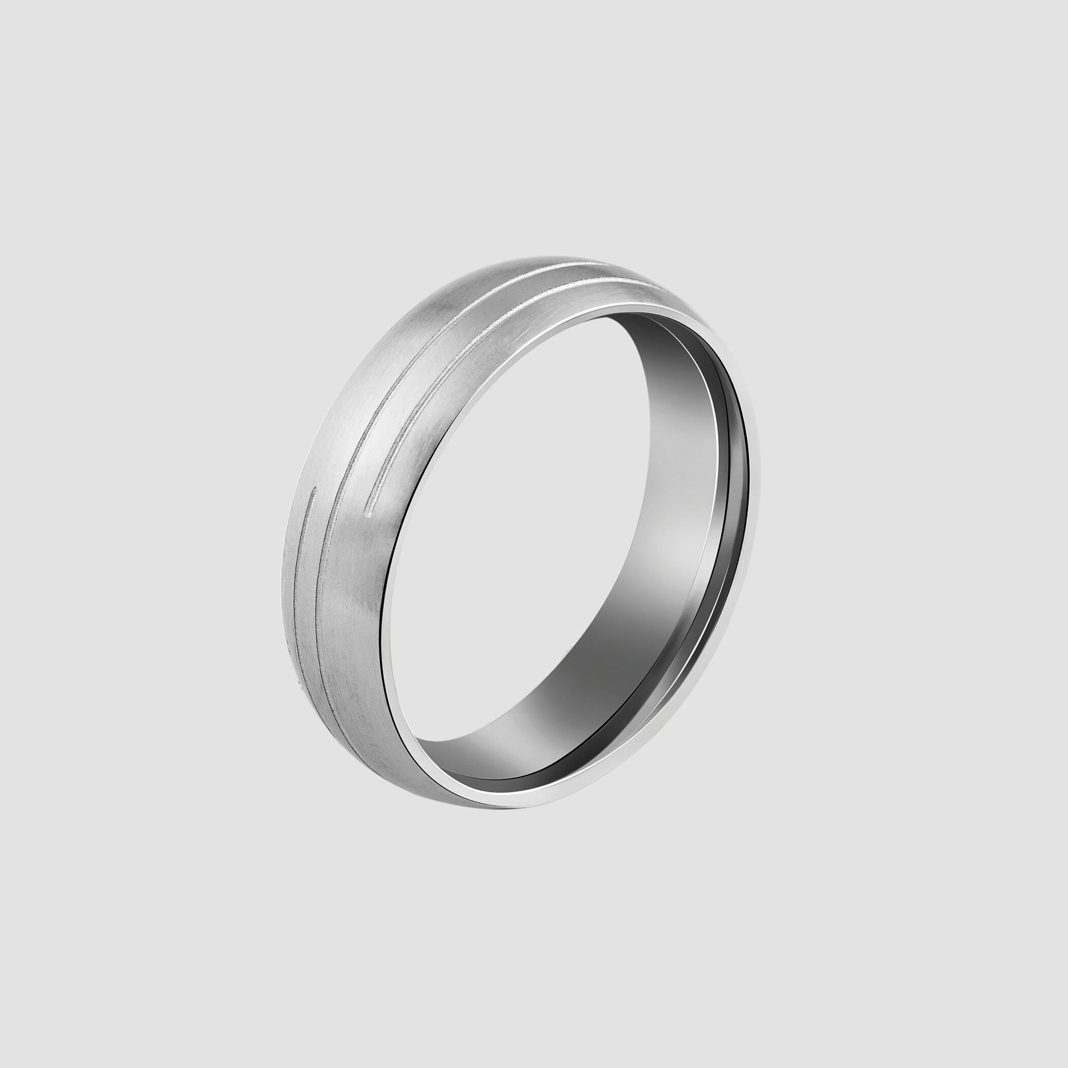 Partnerring AKZENT "aus Edelstahl" Gr. 58, silber (silberfarbig), Fingerringe, Herren, 58, Edelstahl, Partnerring