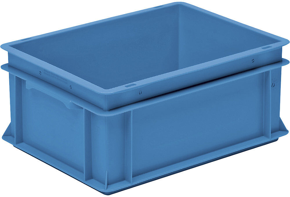 kaiserkraft Euro-Stapelbehälter, LxBxH 400 x 300 x 170 mm, blau, VE 6 Stk