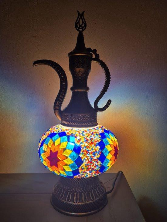 Halay Turkse tafellamp - Handgemaakte oosterse ibrik-lamp voor woonkamer en slaapkamer