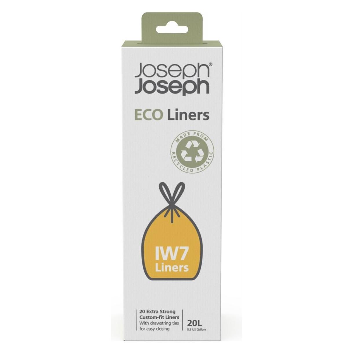 Joseph Joseph IW7 20 L Eco Müllbeutel Recycelte Müllbeutel 20erPack Grau (20x, 20 l) (30135)