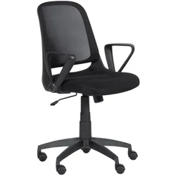 Carmen 7033 Arbeitsstuhl mit Netzrücken – Schwarz