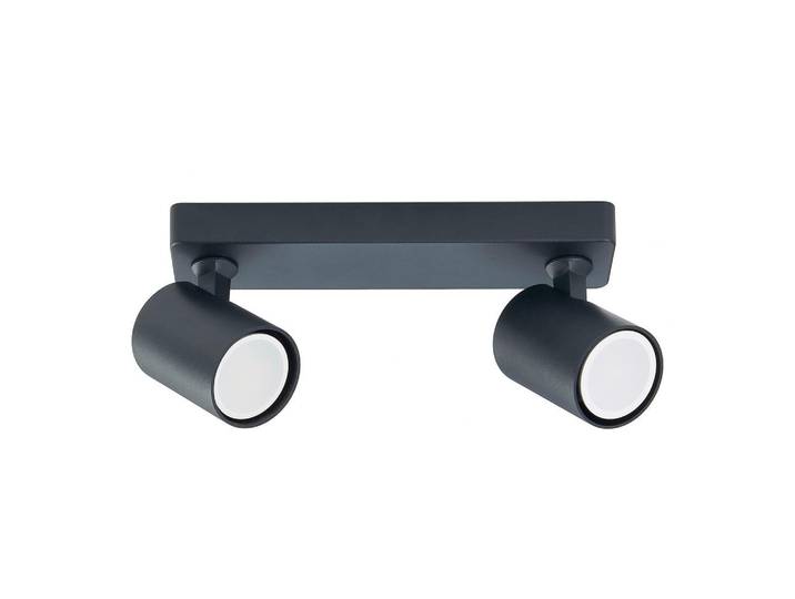 Strahler, Schwarz, Metall, 25x8 cm, RoHS, Lampen & Leuchten, Innenbeleuchtung, Spots & Strahler, Deckenspots