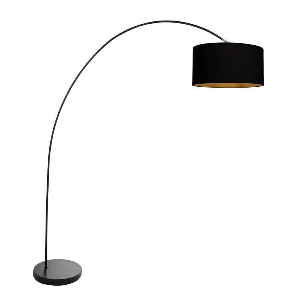 Steinhauer Solva Booglamp zwart metalen vloerlamp met hoogte: 185 cm