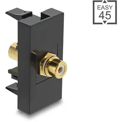 DELOCK Easy 45 Modul Cinch Buchse zu Cinch Buchse vergoldet