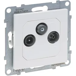 Legrand 765167 SEANO Einzeldose TV-R-SAT für HD-TV in der Farbausführung Ultraweiß