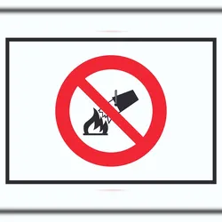 HB-Druck Mit Wasser löschen verboten Symbol Schild A1 (594x841mm)
