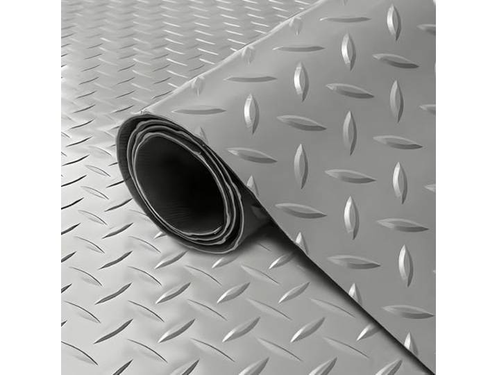 Garagenbodenmatte aus Naturkautschuk und PVC Graue mehrere Größen for Garageneinfahrtsgeschäft(1.5 meterx1.5 meter/4.9ftx4.9ft)
