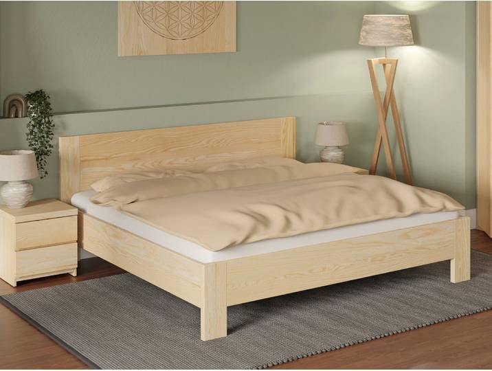 Bett Esche „Bianca“ 120 x 190 cm Massivholz Esche