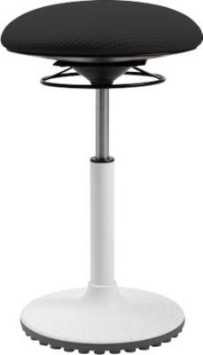 Topstar Sitz-/Stehhocker BBT-Coach, Sitzfläche drehbar, Standfuß aus thermoplastischem Polyurethan (TPU), Sitzhöhe 520-720 mm, schwarz/weiß