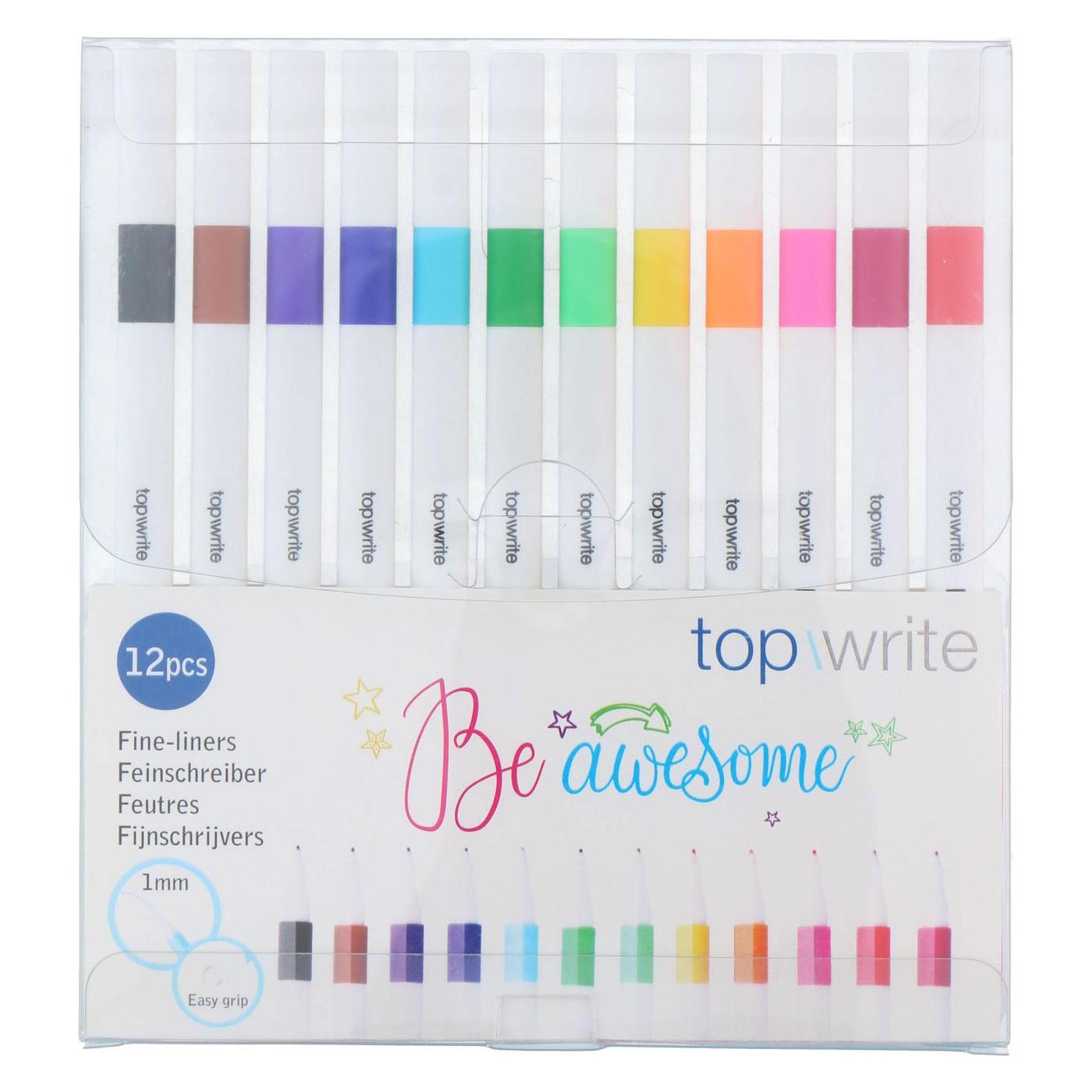 Topwrite Fineliner 1mm Farben (12x) (8711252265018)