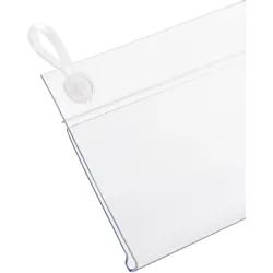 Scannerschiene DBH für Drahtkörbe, Drahtschütten und Drahtböden 980 mm, PVC, transparent