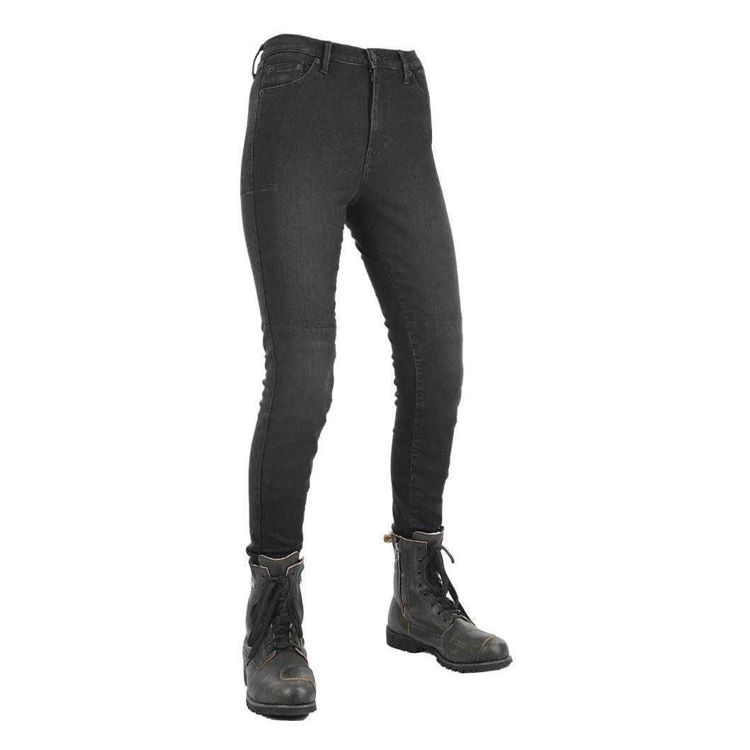Oxford Damen Oa zugelassene AA Motorrad-Jeggings, Schwarz, 40 Lang (Damen, Langgrössen, 40) (TW200101L14)