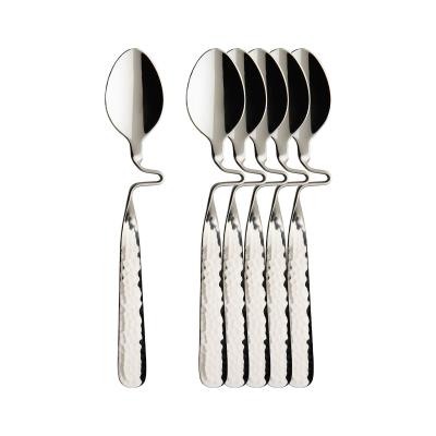 Esslöffel VILLEROY & BOCH "Kaffeelöffel NewWave Caffè Spoon 17,5 cm 6er Set silber", silber, B:6,5cm L:17,5cm, Esslöffel, Spülmaschinenfest