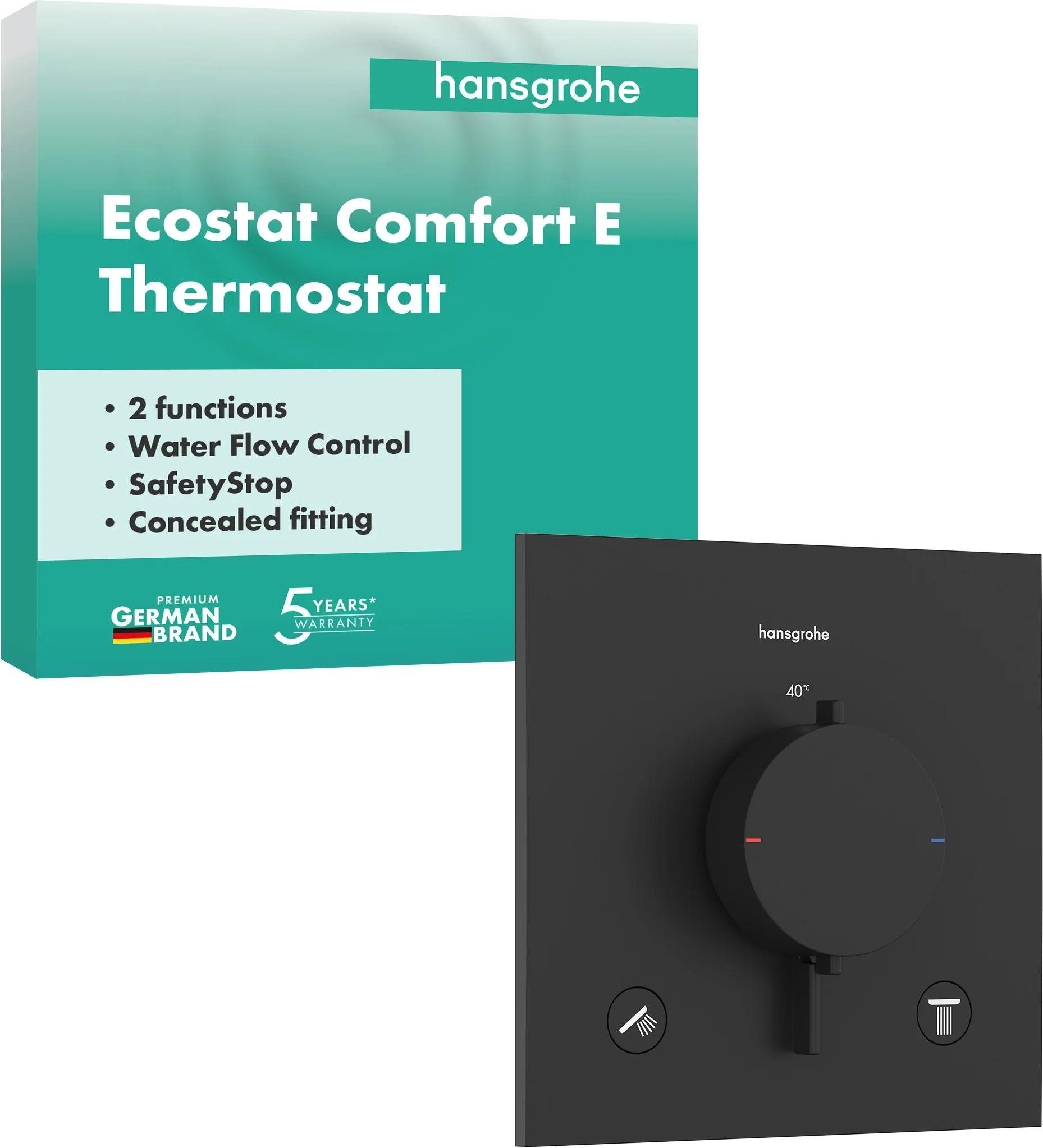 hansgrohe Thermostat UP Ecostat Comfort E Fertigset 2 Verbraucher MSW, 1 Stk.