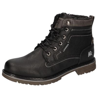 Winterboots LERROS, Herren, Gr. 40, schwarz, Lederimitat, Schuhe Winterboots, Winterstiefel mit Warmfutter