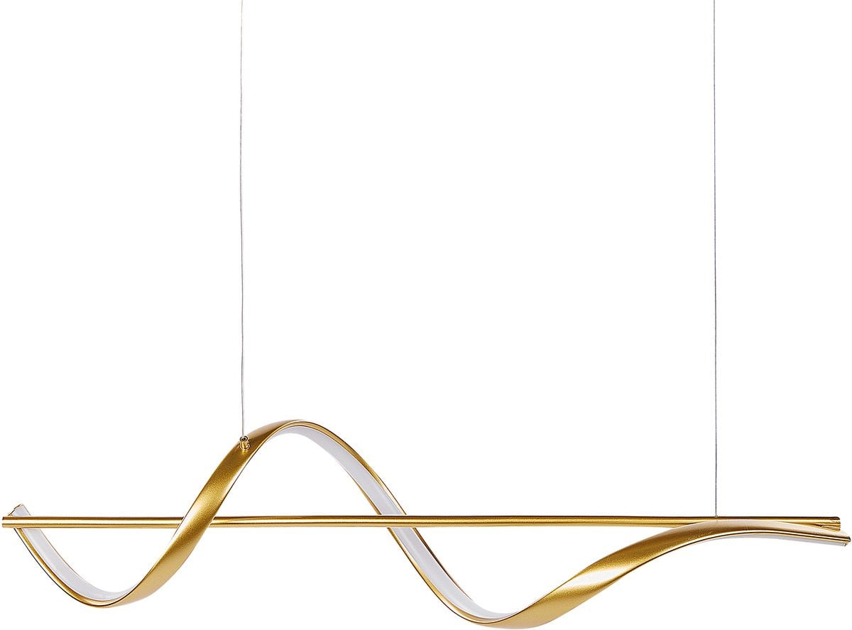 Beliani Moderne Geometrische LED Hanglamp - Goud - Metaal