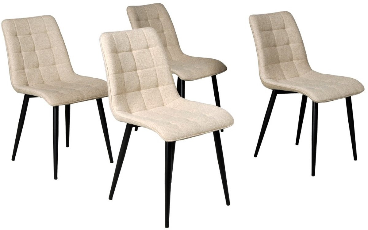 Set van 4 MUSE eetkamerstoelen - Beige