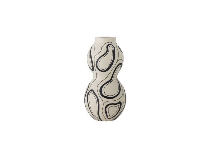 Vase D17,5xH34 cm en grès noir Nicola