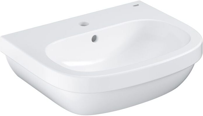 Grohe Euro Keramik Waschtisch 3933600H 55cm, alpinweiß PureGuard/Hyper Clean, 1 Hahnloch mit Überlauf