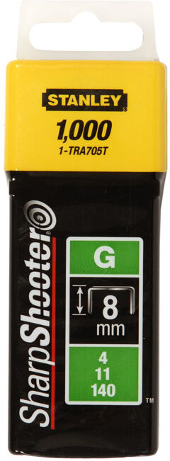Agrafes Stanley type G 8mm 1000 pcs. (1-TRA705T)