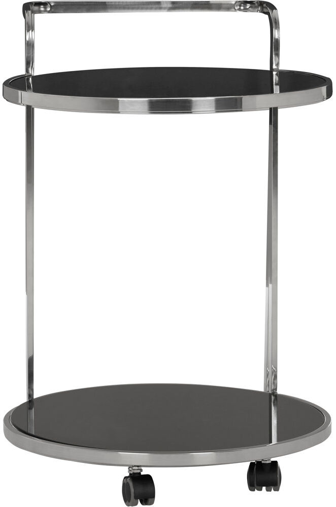 Ivy Bronx Santibanez Bar Cart Silver 70cm H X 50cm W X 50cm D