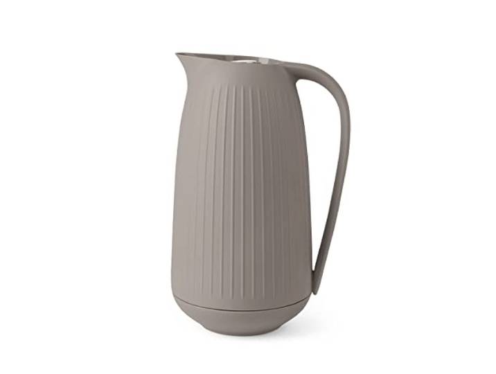 Kähler Design Hammershøi 693109 Pichet Isotherme 1 l en Plastique et Verre Gris Chaud 1 l Hauteur 23\,5 cm Ø 12\,5 cm