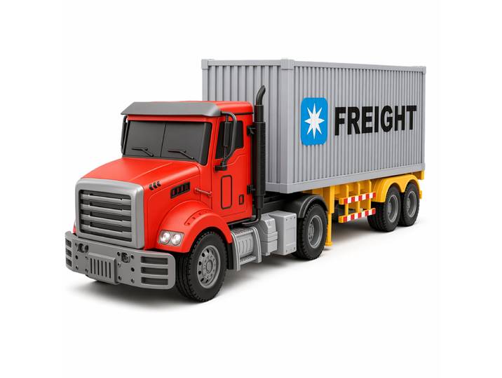 Camion à Conteneurs de Ville Télécommandé 18 Pouces Véhicule de Construction RC, Unité Unique, Fonctionne en Avant/Arrière, Tournes à Gauche/Droite, Lumières &amp; Fonction de Démo Automatique. Le Cadeau Ultime pour Garçons et Filles.