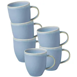 Villeroy & Boch, Tasse, Multipack Crafted Blueberry Becher mit Henkel - 6 Stück (358 ml, 6x)