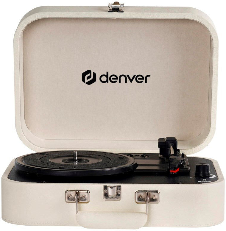 Denver VPL-130 Pladespiller m. 2 x 10W Højtalere & Optagelsessoftware - Beige
