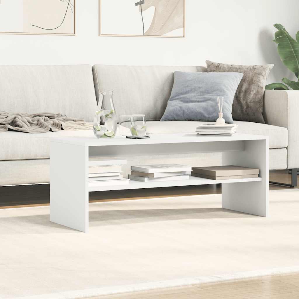 vidaXL Meuble TV Blanc 100 x 40 x 40 cm Aggloméré